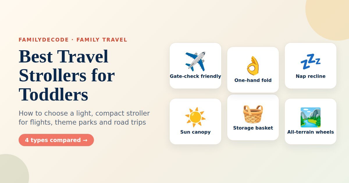 Best travel strollers for toddlers