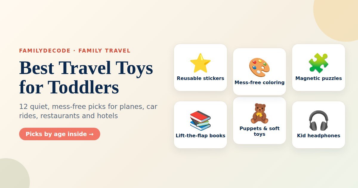 Best travel toys for toddlers