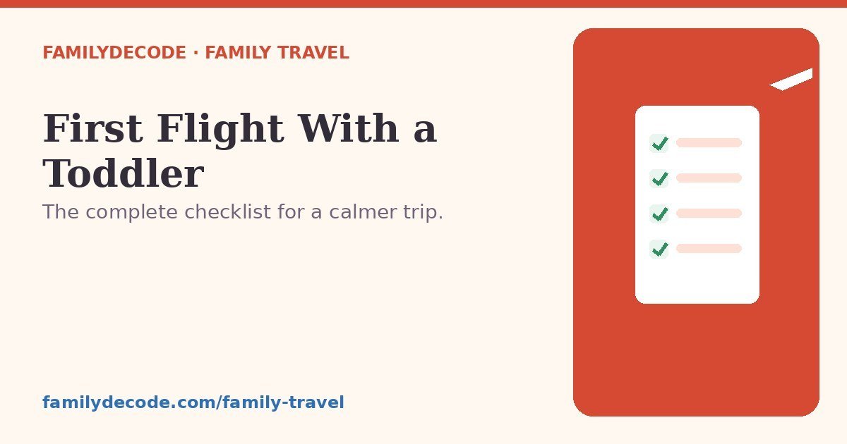 First flight with a toddler checklist