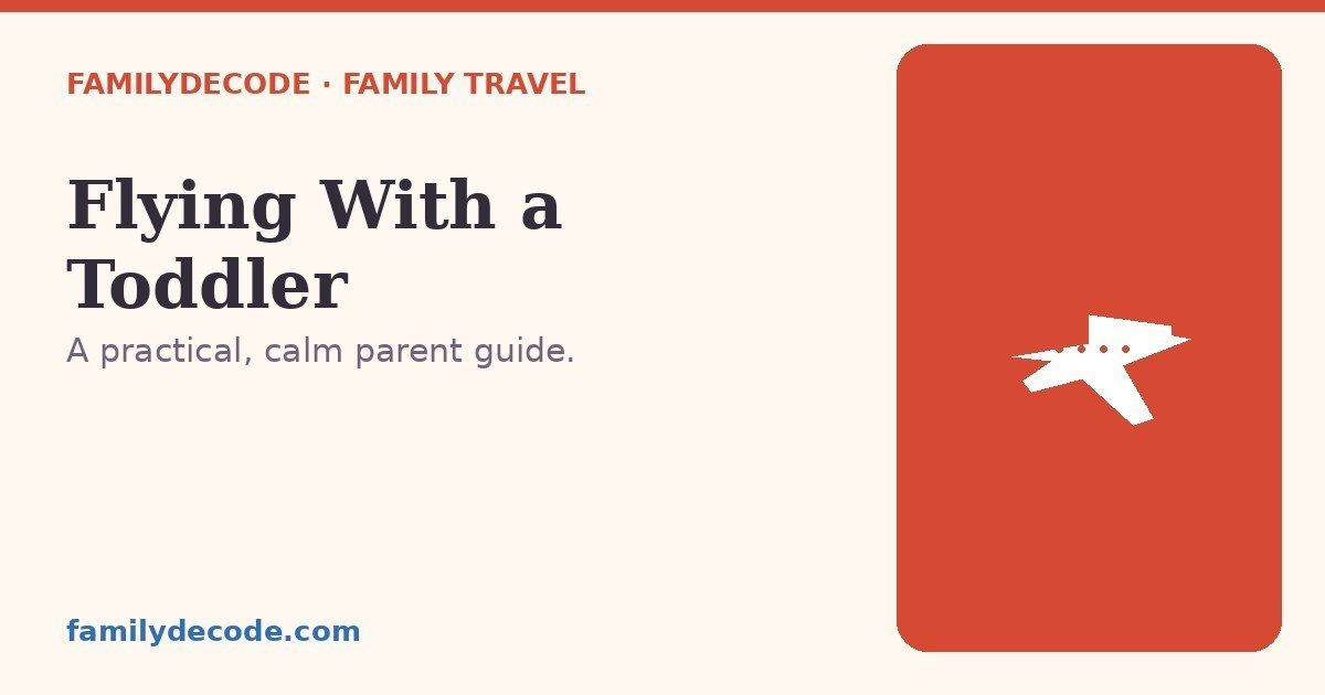 Flying With a Toddler