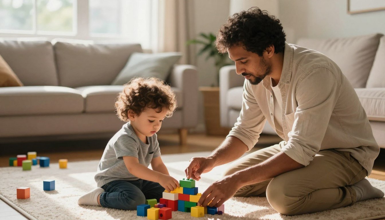 A parent setting calm, consistent limits with a toddler