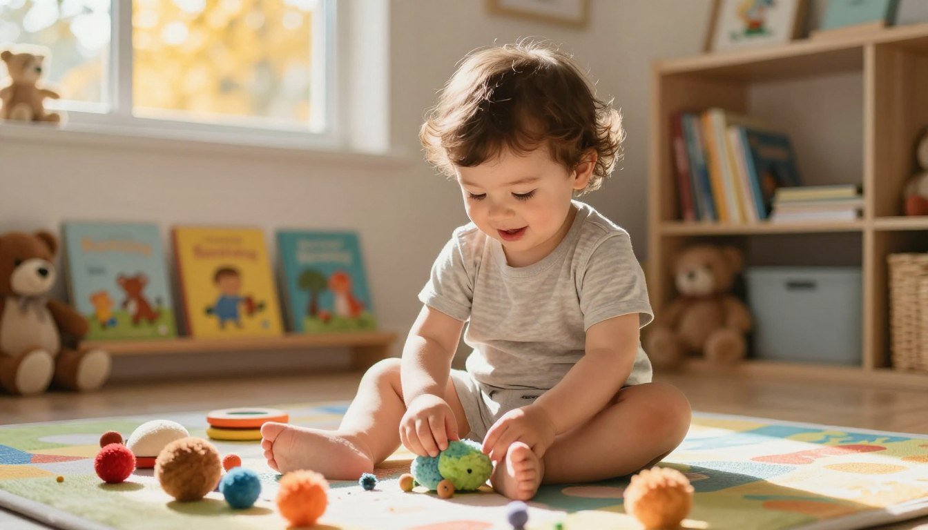 A parent helping a toddler manage big feelings