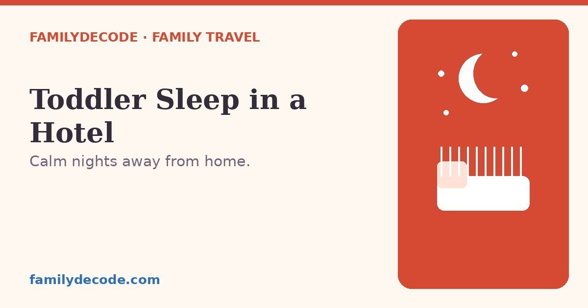 Toddler sleep while traveling