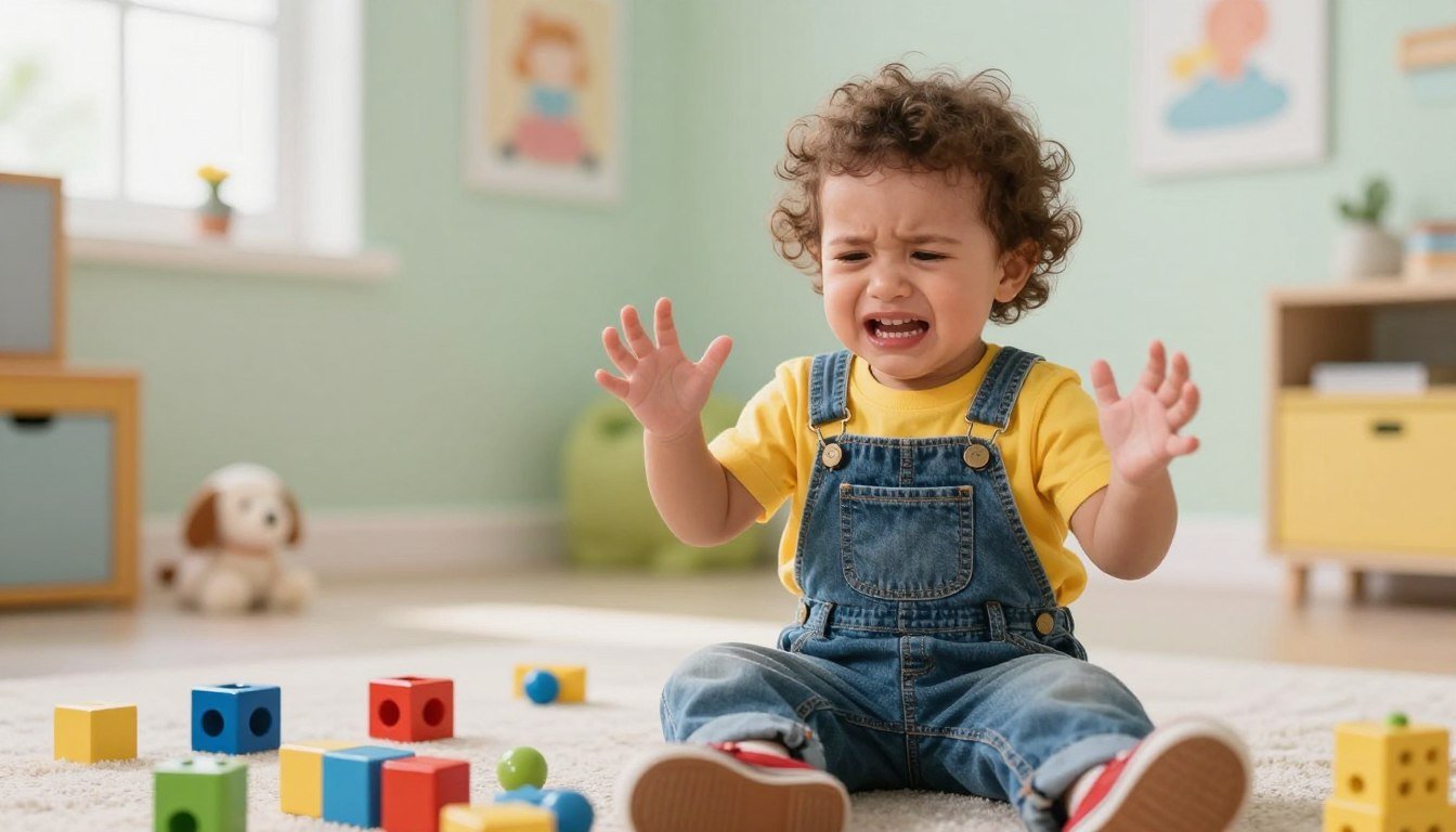 Common toddler tantrum triggers like hunger, tiredness and transitions