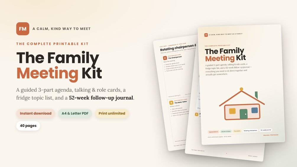 The Family Meeting Kit — FamilyDecode printable
