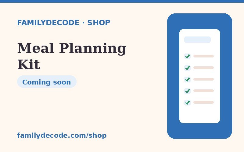 Meal Planning Kit — FamilyDecode printable