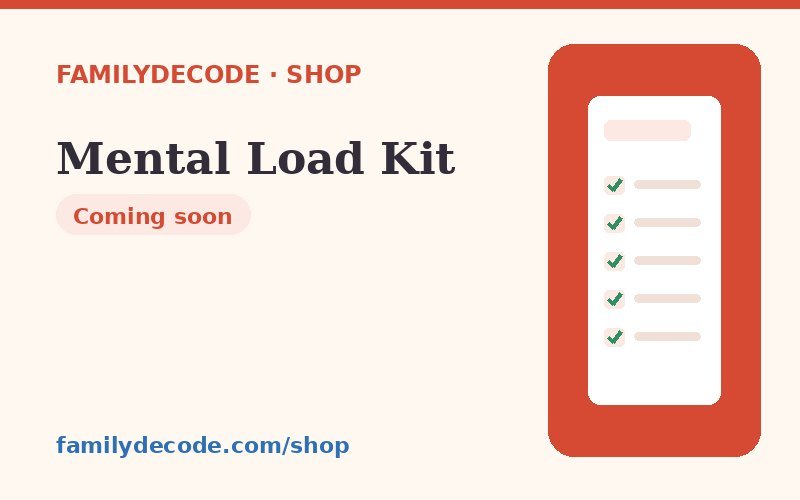 Mental Load Kit — FamilyDecode printable
