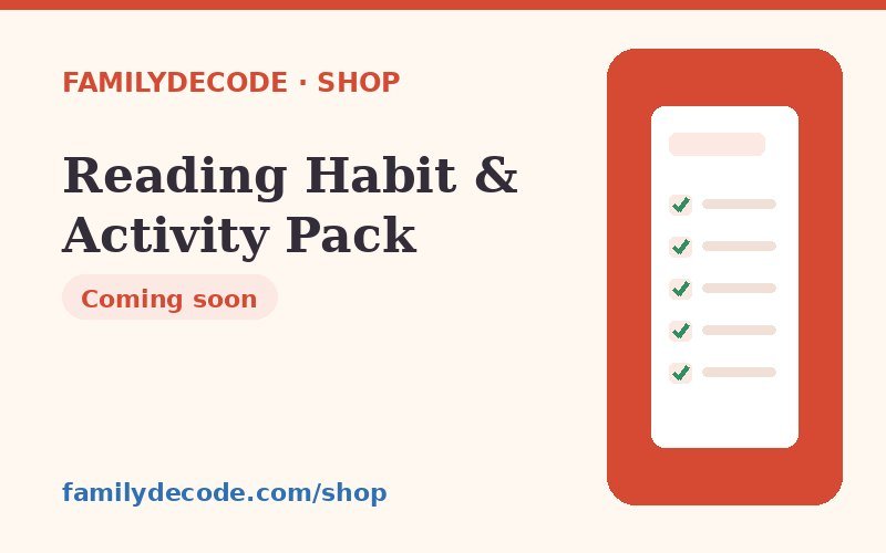 Reading Habit & Activity Pack — FamilyDecode printable