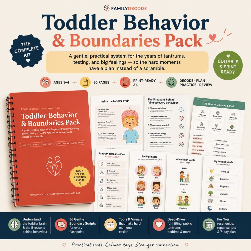 Toddler Behavior and Boundaries Pack — FamilyDecode printable