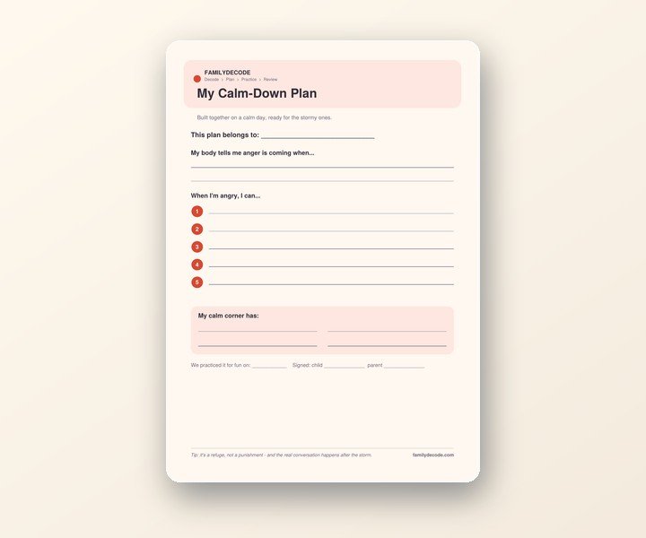 Calm-Down Plan preview