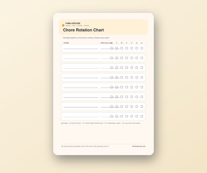Chore Rotation Chart preview