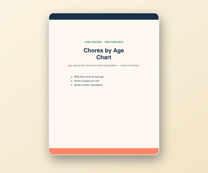 Chores by Age Chart preview