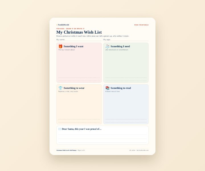 Christmas Wish List & Gift Planner preview