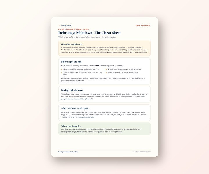 Defusing a Meltdown: The Cheat Sheet preview
