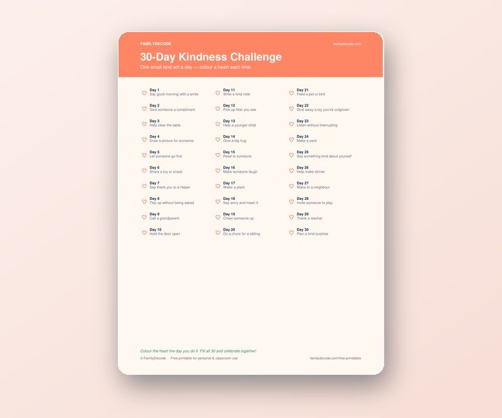 Family Kindness Challenge preview