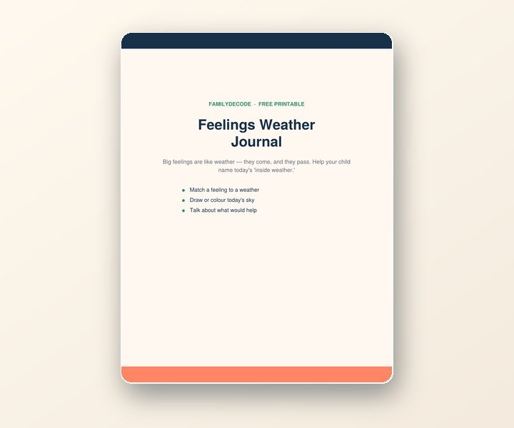 Feelings Weather Journal preview
