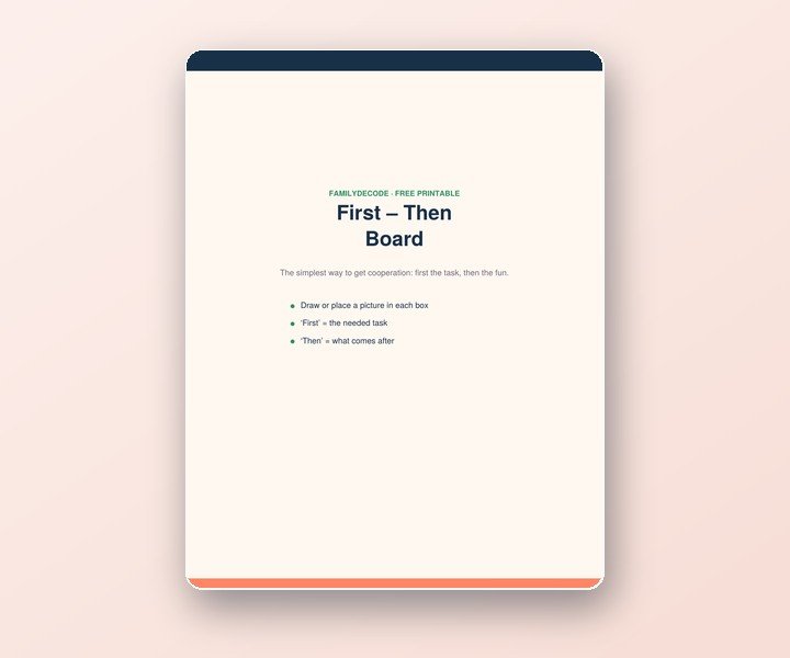 First–Then Board preview