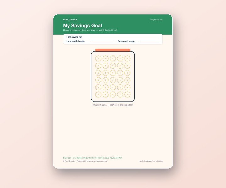 Kids' Savings Goal Tracker preview