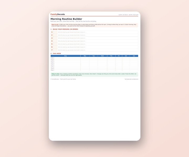Morning Routine Builder preview