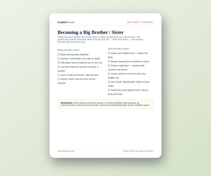 New Sibling Prep Pack preview