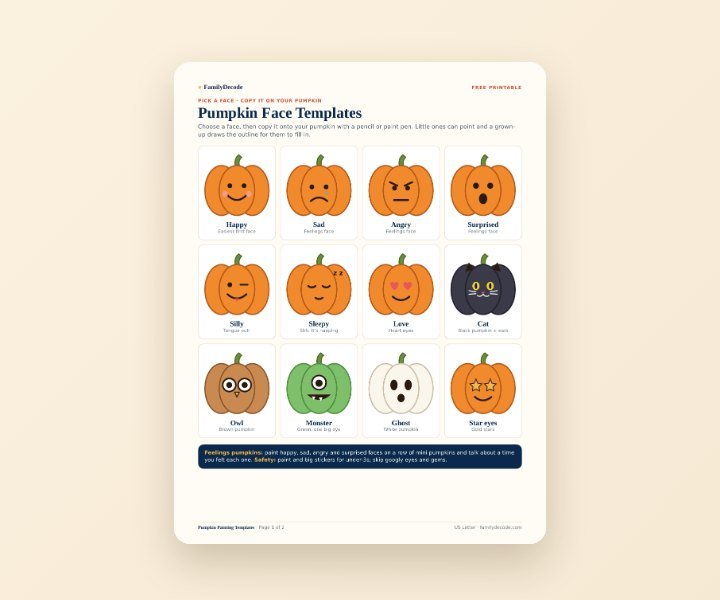 Pumpkin Painting Templates preview