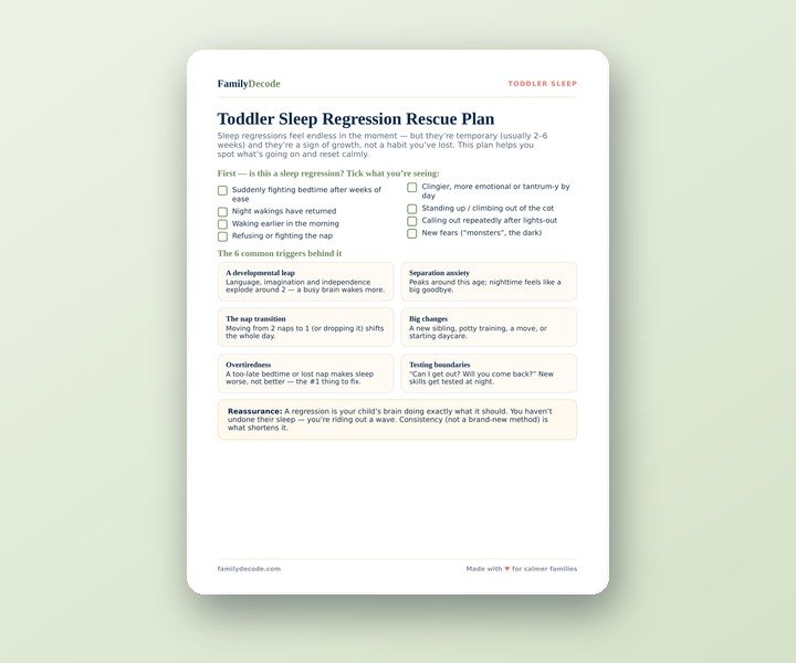 Toddler Sleep Regression Rescue Plan preview