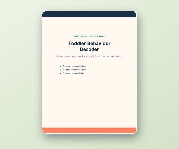 Toddler Behaviour Decoder preview