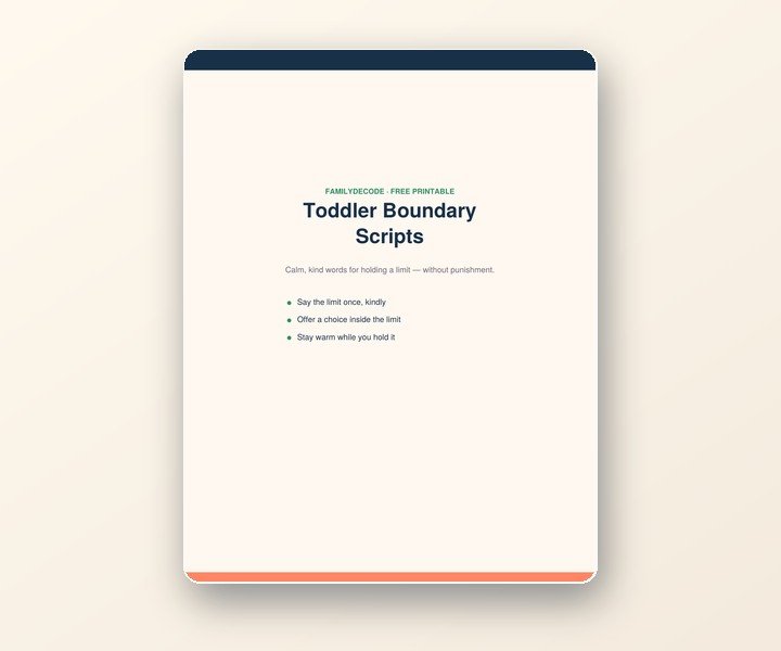 Toddler Boundary Scripts preview