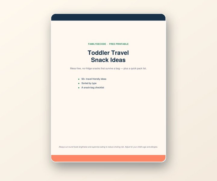 Toddler Travel Snack Ideas preview