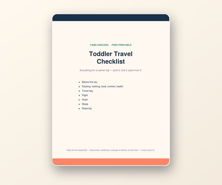 Toddler Travel Checklist preview
